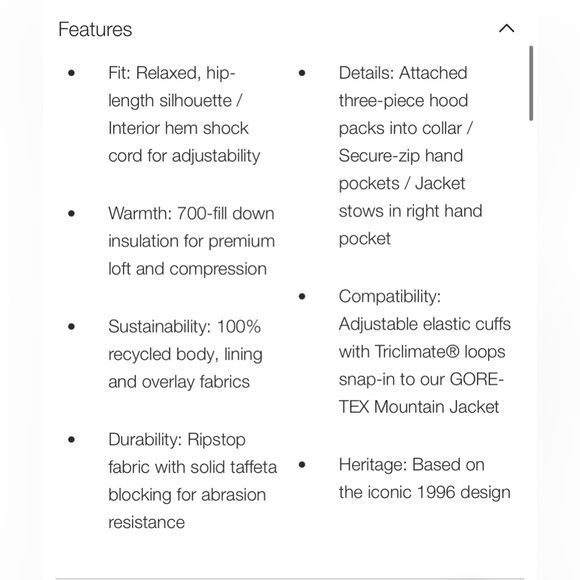 NWT The North Face 1996 Retro Nuptse Blue/Black Duck Down Puffer Jacket Coat- XS - Picture 13 of 16